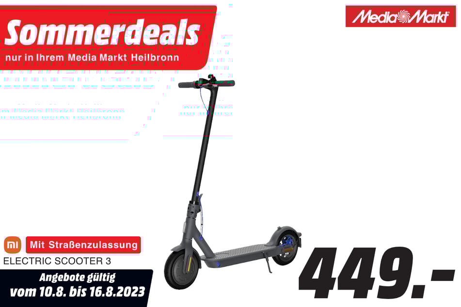 Xiaomi-Scooter für 449 Euro.