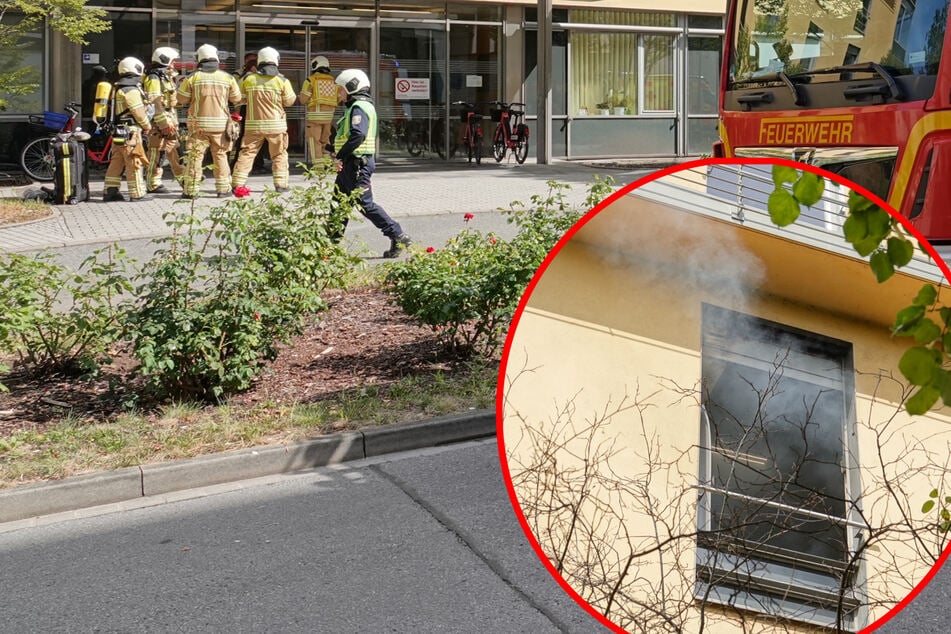 Dresden: Alarm in Dresdner Friedrichstadt: Feuerwehr muss Brand in Klinikum löschen