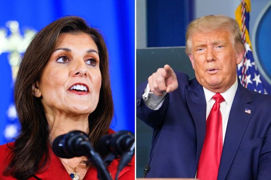 Donald Trump's (r.) campaign has reportedly been trying to get Nikki Haley to join him on the campaign trail to garner support with female voters.