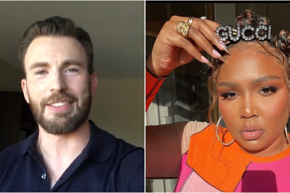 On Wednesday, Lizzo (r.) hilariously joked that she should star with Chris Evans in the remake of The Bodyguard.