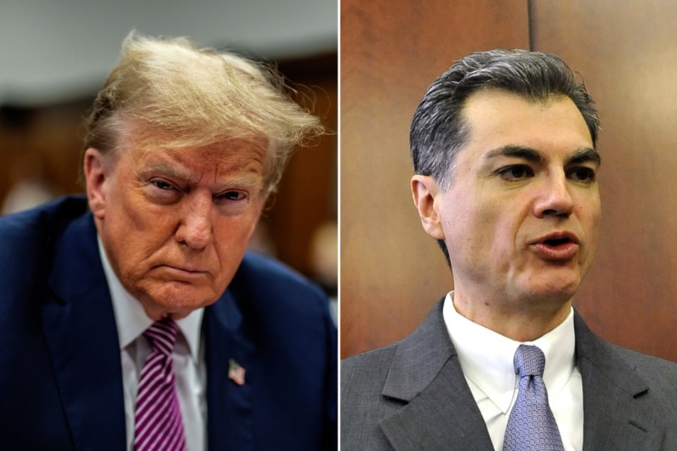 Juan Merchan (l.), the judge overseeing Donald Trump's hush money trial, was cautioned by the New York State Commission on Judicial Conduct over donations made to PACs.