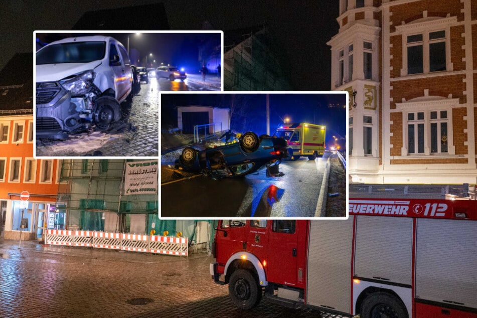 Blitzeis überrascht Autofahrer: Mehrere Unfälle in Sachsen