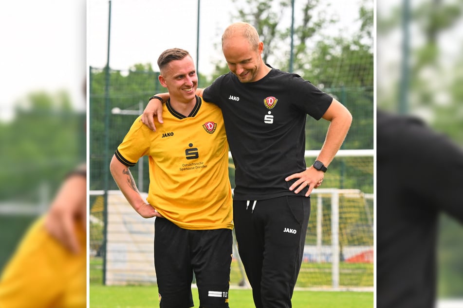 Kernaufgabe von Sebastian König (r.) bleibt aber die U21 um Paul Milde (31).