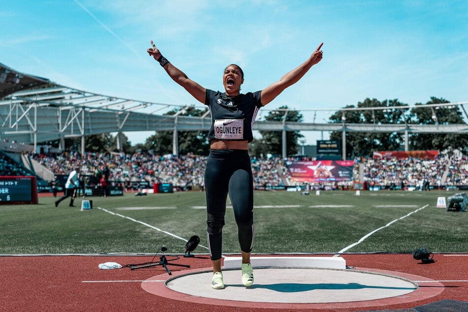 Yemisi Ogunleye will auch am Sonntag wieder in Dresden jubeln - am liebsten mit dem DM-Titel in der Tasche.
