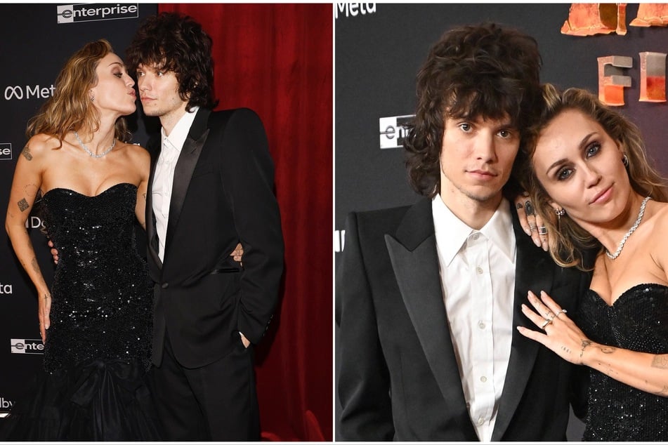 Miley Cyrus (r.) has shared her thoughts on her engagement to Maxx Morando.