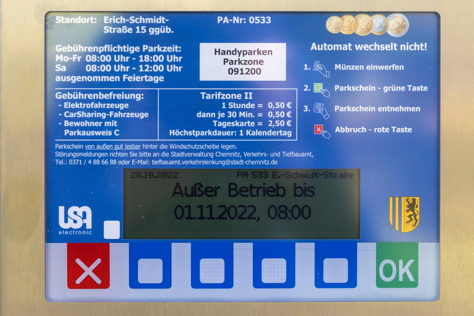 Bis zum 1. November (8 Uhr) erhebt der kürzlich aufgestellte Parkscheinautomat keine Gebühren.