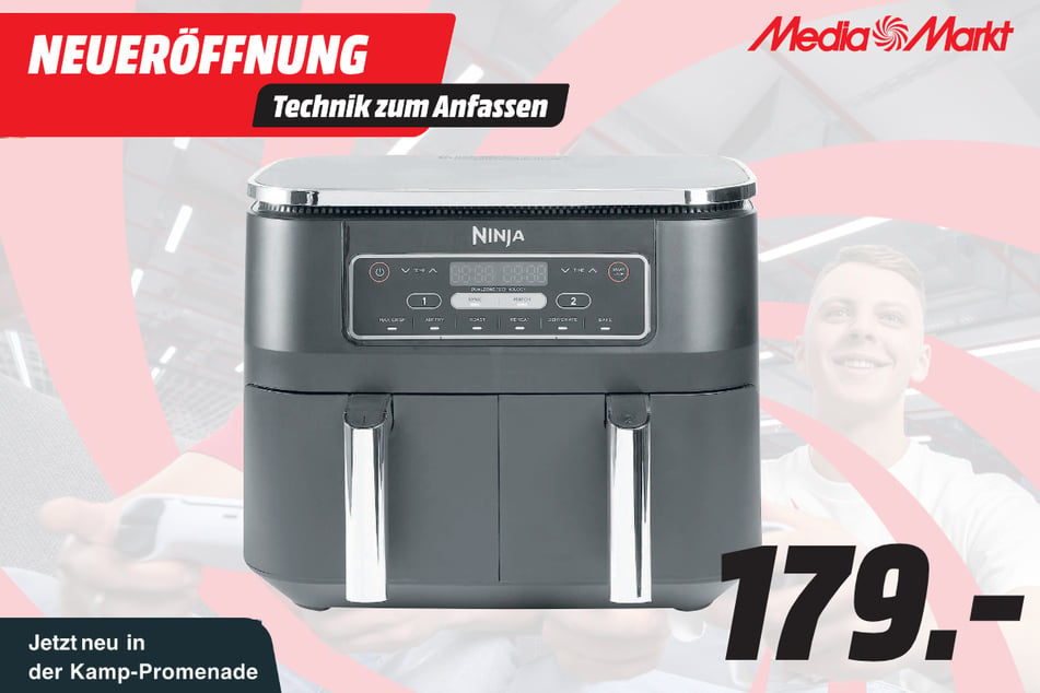 Ninja-Heißluftfritteuse für 179 Euro.