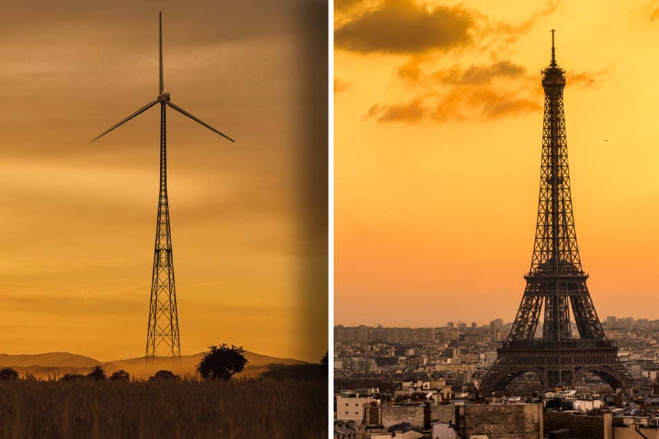 Das XXL-Windrad reicht von der Höhe her fast an den Pariser Eiffelturm heran.