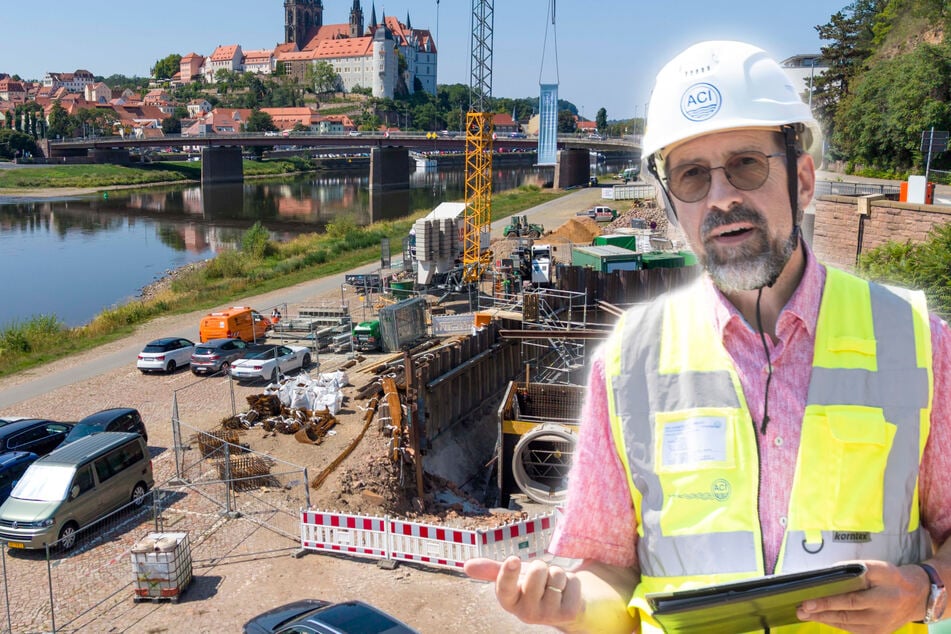 Gegenüber der Meißner Albrechtsburg: Neues Abwasser-Bollwerk soll vor Elbe-Flut geschützt sein