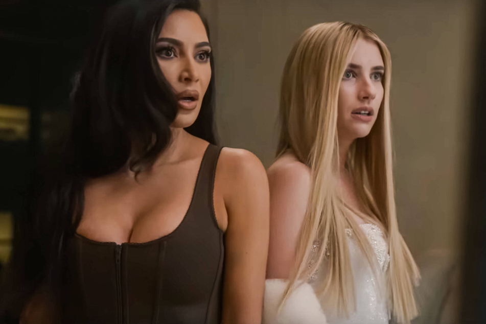 Kim Kardashian (l.) and Emma Roberts star in American Horror Story: Delicate Part One.