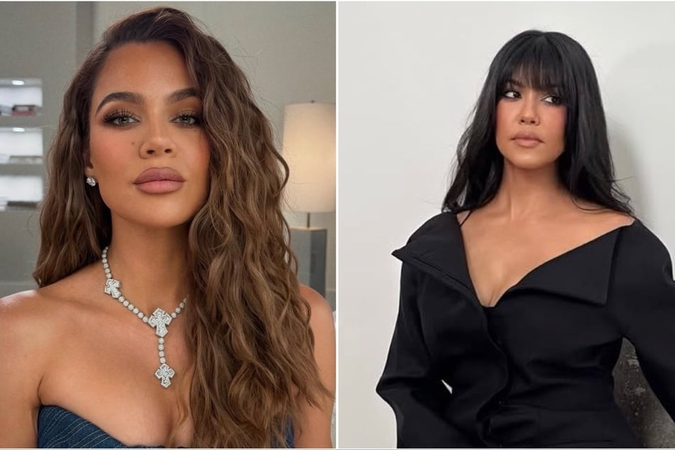 Kourtney (r.) and Khloé Kardashian's tension heated up after the Lemme founder left their family group chat.