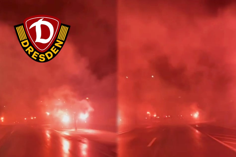 Dynamo Fans Heizen Ihrem Derbysieger Team Mit Mega Pyroshow Ein Tag24