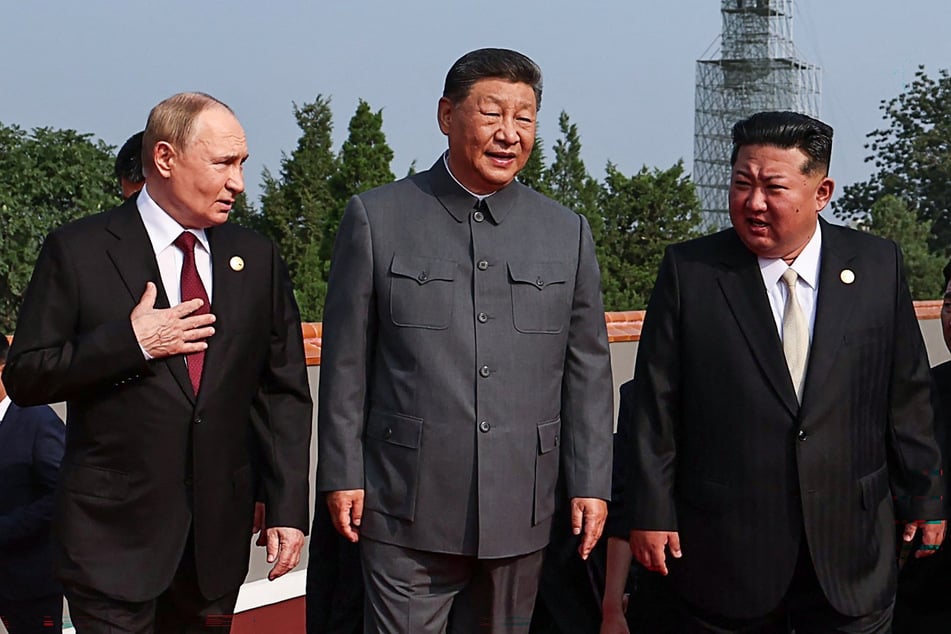Wladimir Putin (72, v.l.n.r.), Xi Xingping (72) und Kim Jong Un (41) trafen sich anlässlich der Parade.