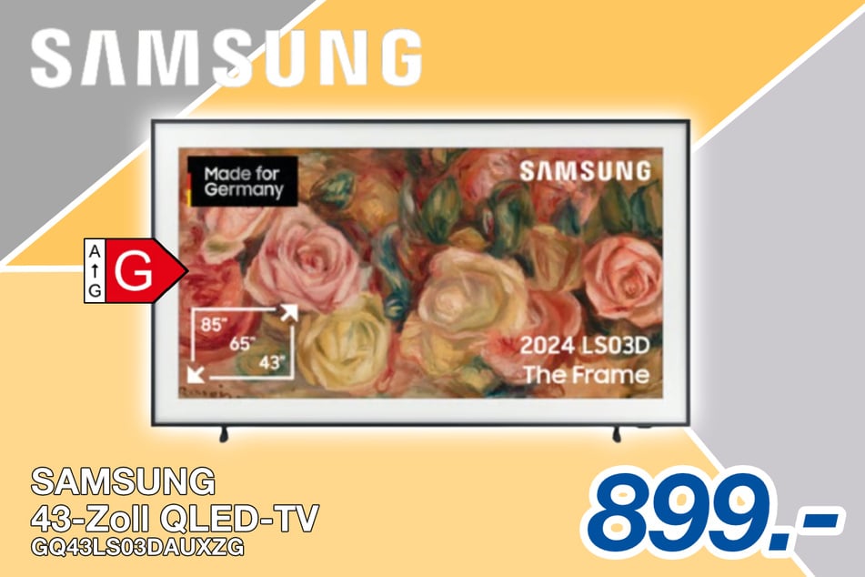 Der 43-Zoll Samsung QLED-TV
für 899 Euro.