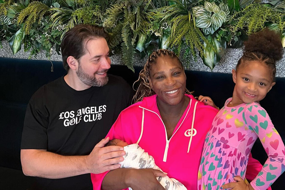 Serena Williams and Alexis Ohanian (l.) have welcomed their second child, a girl named Adira River, who joins big sister Olympia (r.).