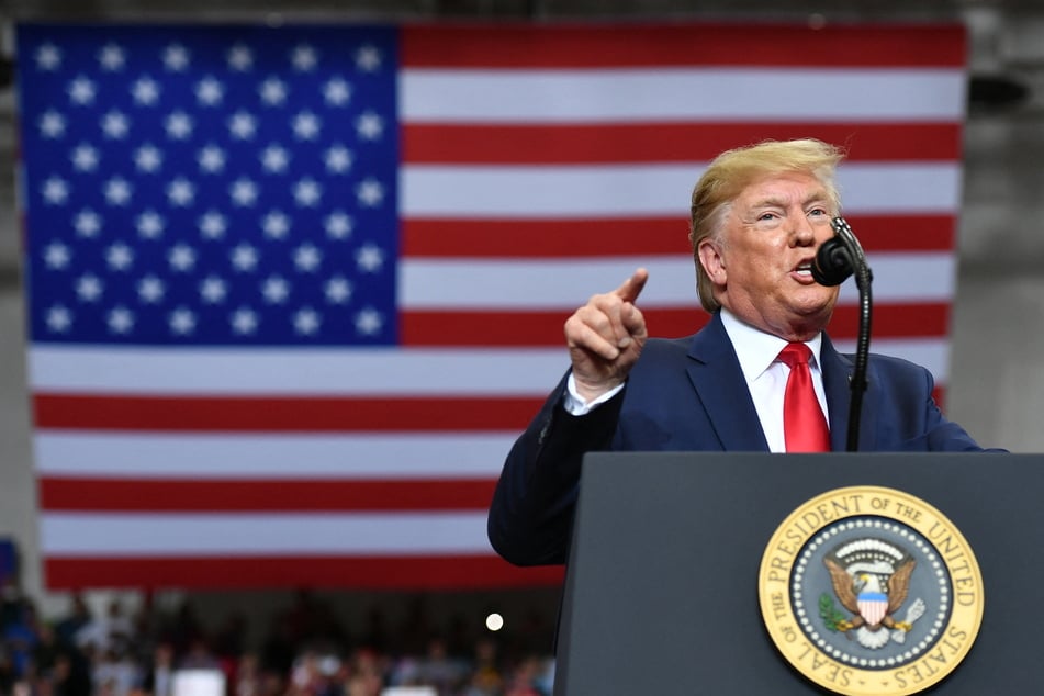 Donald Trump speaking during a campaign rally at the Monroe Civic Center in Monroe, Louisiana on November 6, 2019.