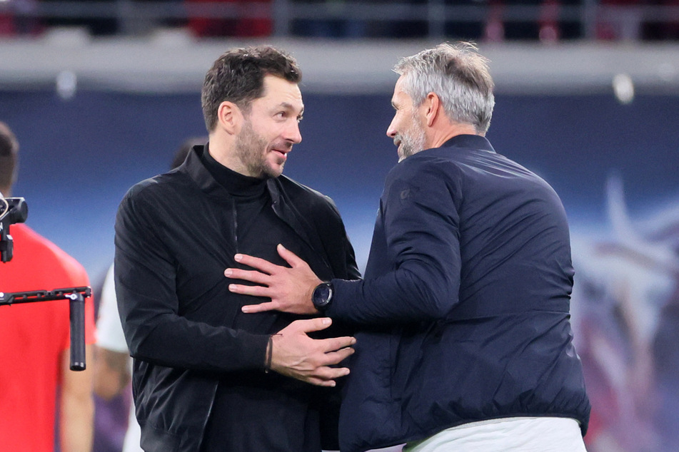 Sandro Schwarz (45) und Marco Rose (47) verbindet seit Jahren eine enge Freundschaft. Gut möglich, dass der Trainer von RB Leipzig bezüglich der Jobfrage weitergeholfen hat.