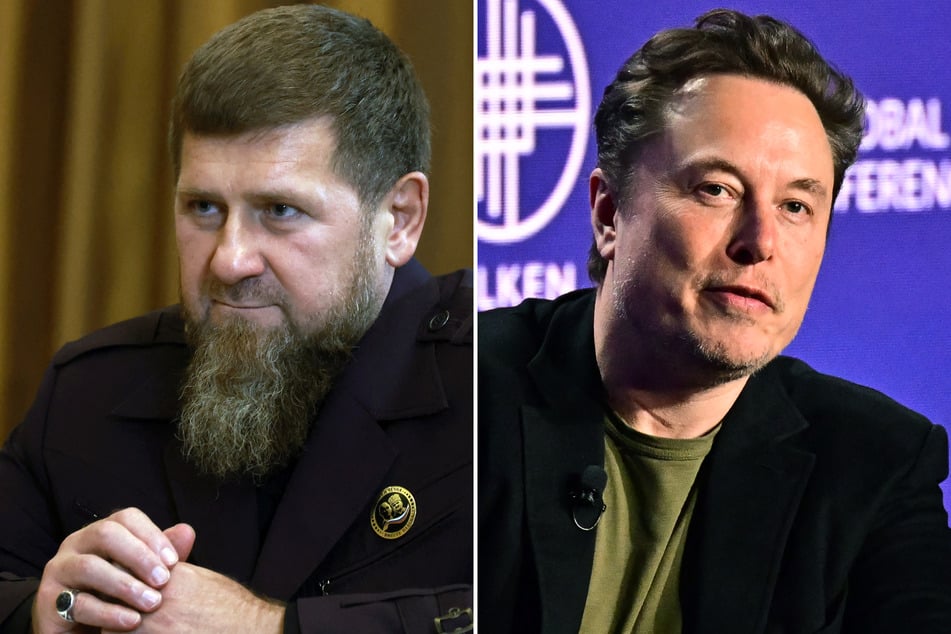 Ramzan Kadyrov (l.), the powerful leader of Russia's Chechen Republic, accused Elon Musk on Thursday of disabling a Tesla Cybertruck that he claimed to have received from the billionaire last month.