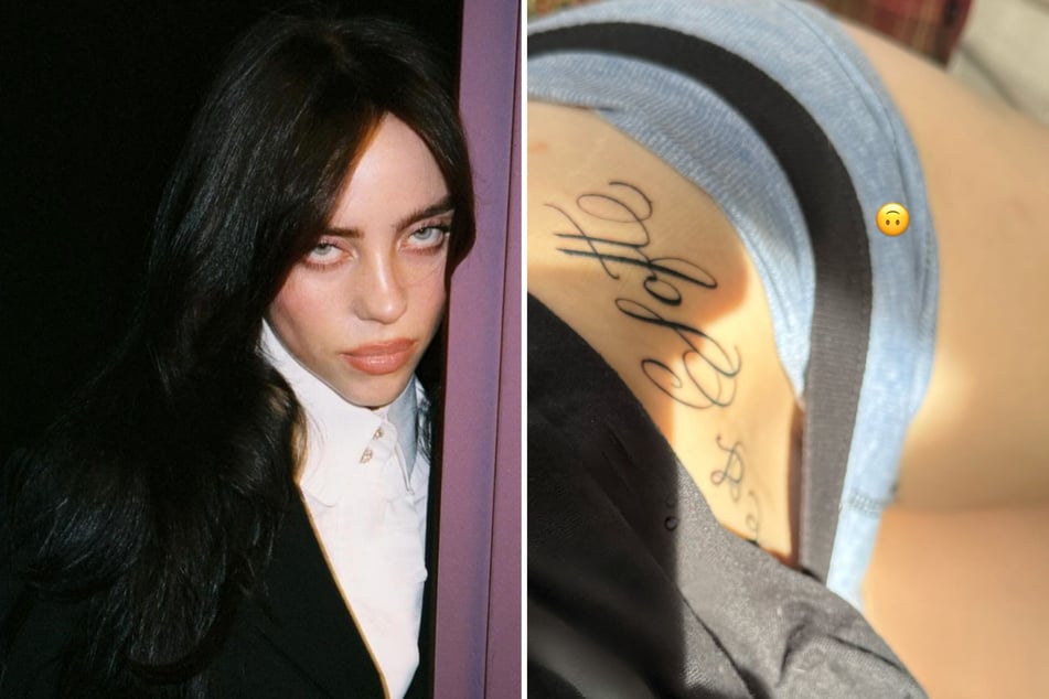 Billie Eilish gave fans a peek at her hip tattoo in her second close friends Instagram story.