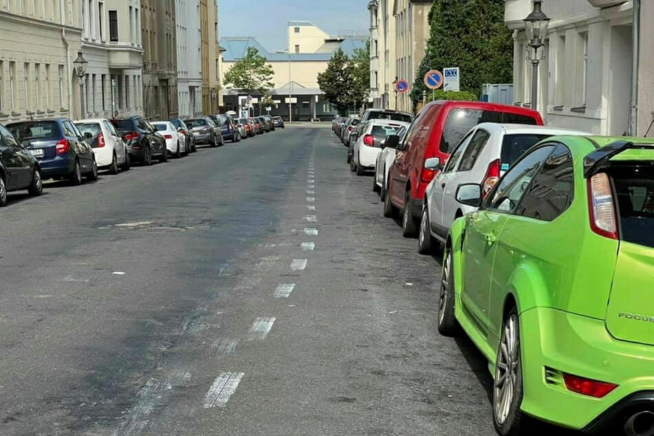 Huch! Wie kommt denn der Fahrradstreifen in die Gießerstraße?