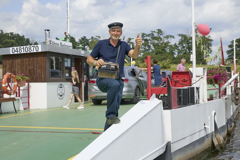 René Arnold (53) ist seit 1. August der neue Fährmann in Belgern.