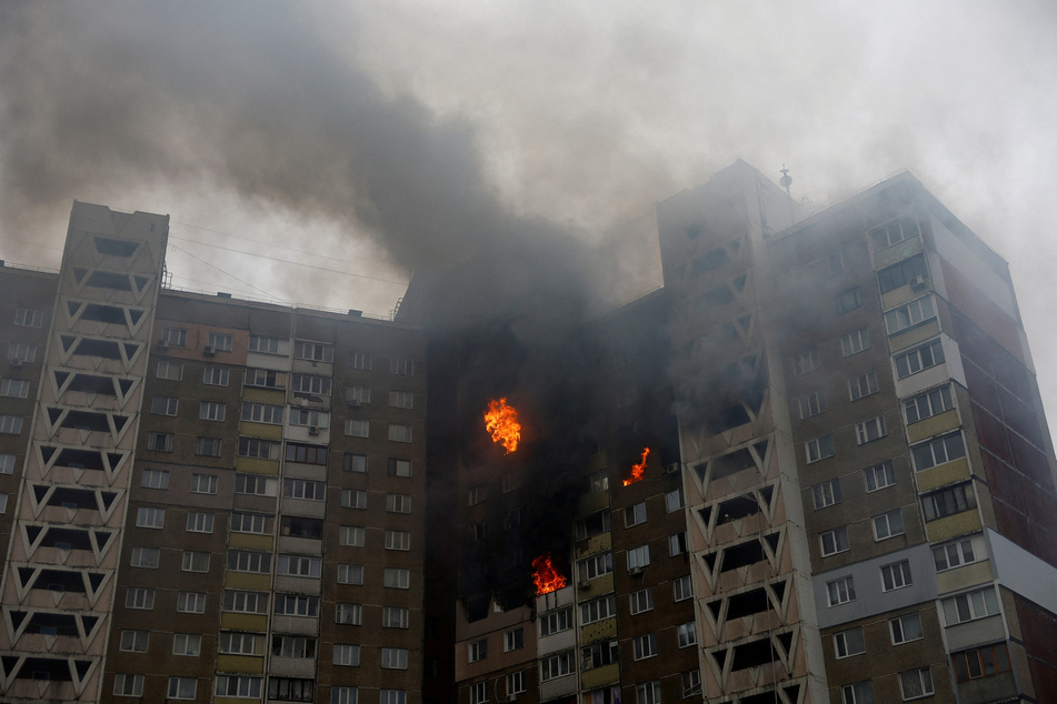A residential building in Kyiv was hit by Russian airstrikes, which killed at least four people and injured dozens more.