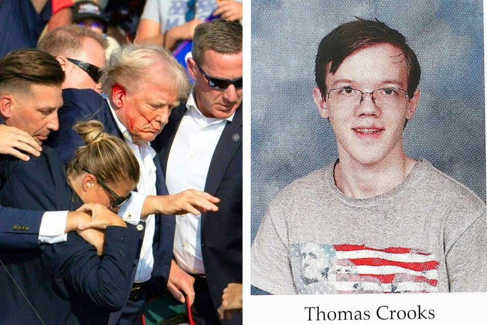 In an interview, a former classmate of the suspected gunman, Thomas Crooks (r.), who recently tried to assassinate Donald Trump recalled a strange past exchange the two had.