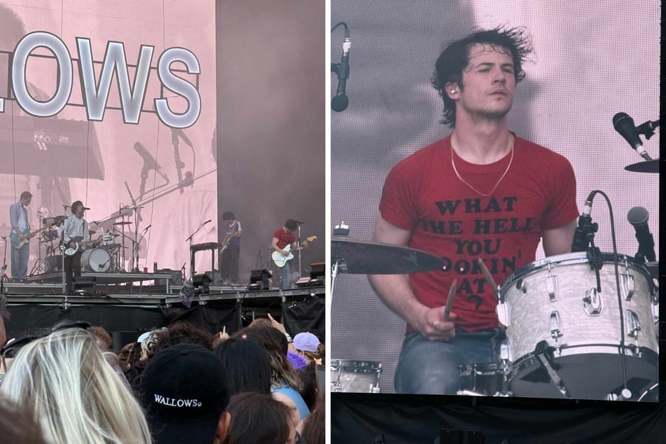 Actor Dylan O'Brien's (r.) band, Wallows, served up indie rock heartthrob with a wannabe Kurt Cobain flavor.