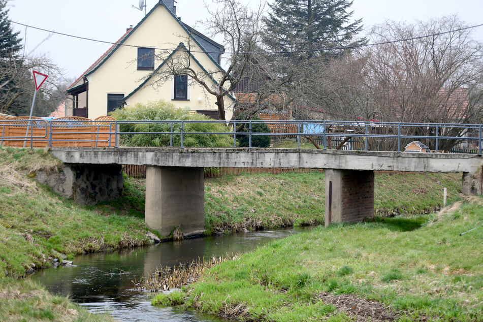 Die marode Brücke über die Pließnitz bedürfte mal einer Generalüberholung.
