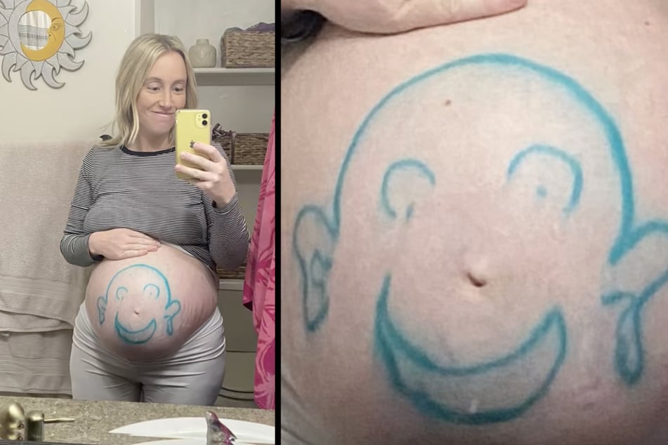 Kate Mulford dostała od męża namalowaną twarz na swojej kulce do kąpieli. Szkoda tylko, że nie da się jej zmyć.