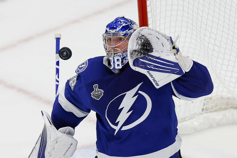 Lightning goaltender Andrei Vasilevskiy stopped a career-high 42 saves in Tampa's game two victory on Wednesday night.