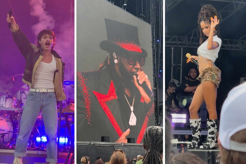 (From l. to r.) Benson Boone, T-Pain, Tyla, and more rocked out at Day 1 of Governors Ball in New York City!