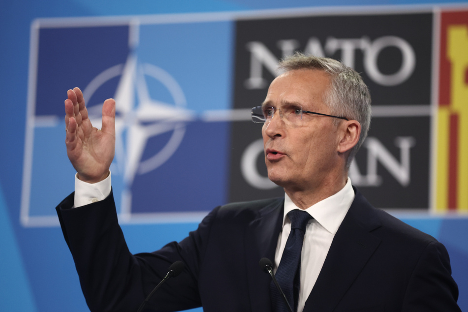 NATO-Generalsekretär Jens Stoltenberg (63) während einer Pressekonferenz am zweiten und letzten Tag des NATO-Gipfels im IFEMA-Ausstellungszentrum.