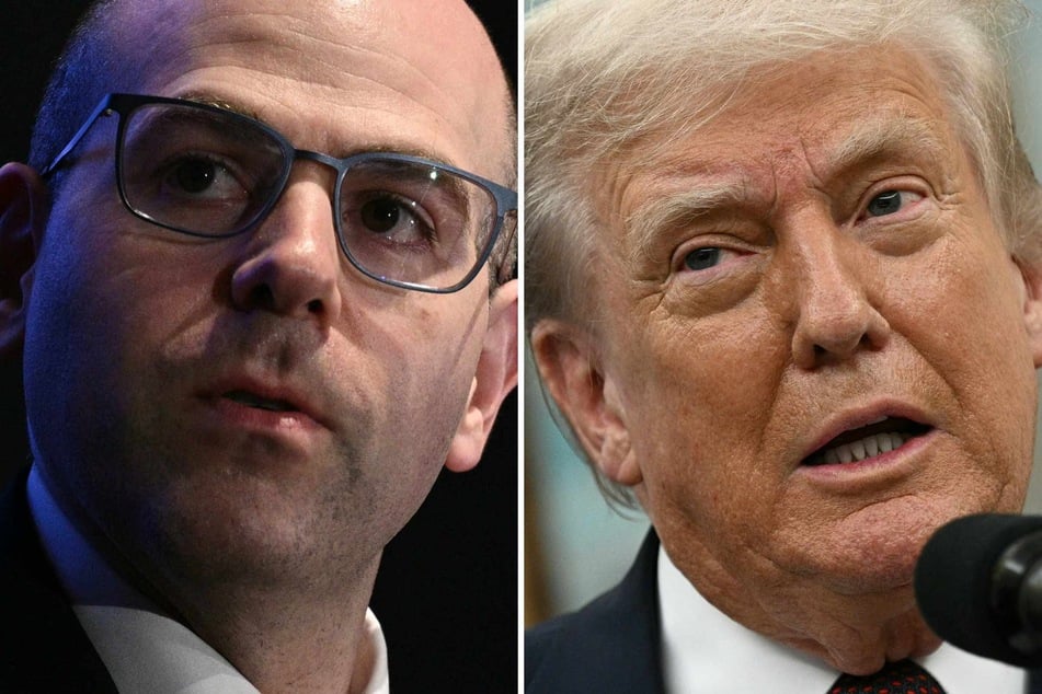 President Donald Trump (r.) has named Stephen Miran (l.), the leader of his White House economic panel, to fill a recently vacated seat on the Federal Reserve board.