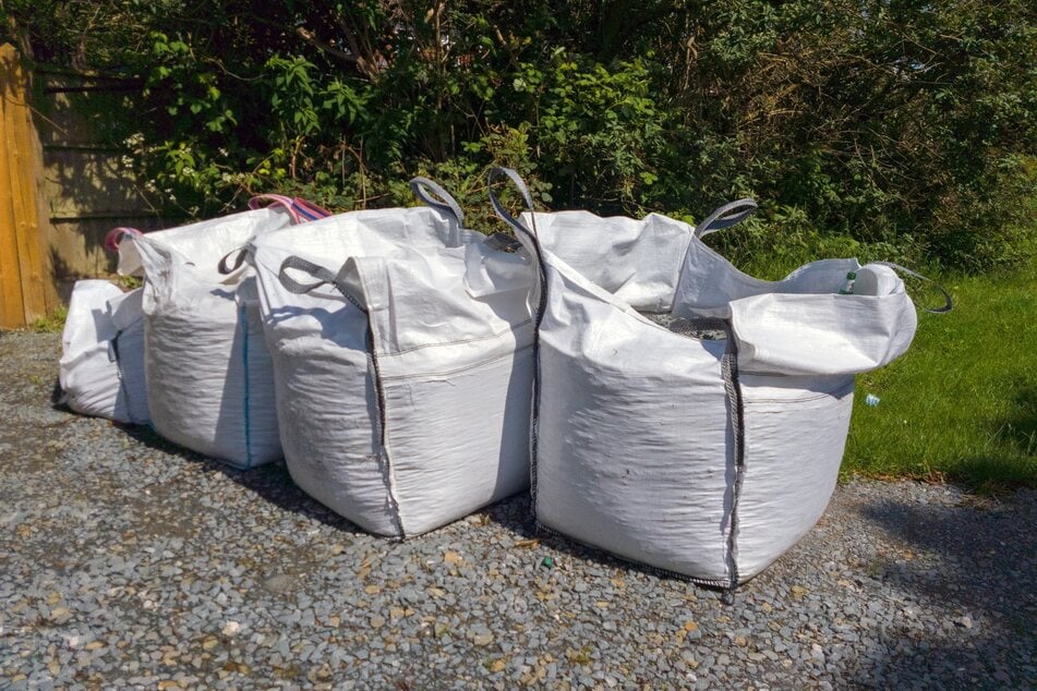 In diesen Big Bags können Abfälle abtransportiert und entsorgt werden.