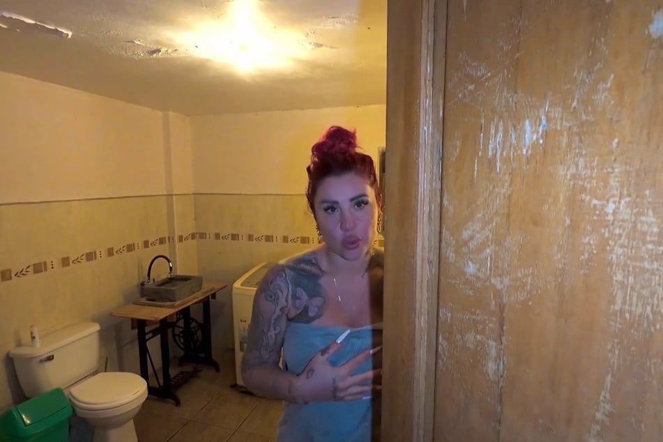 "Nie wieder" will Kate so duschen müssen.