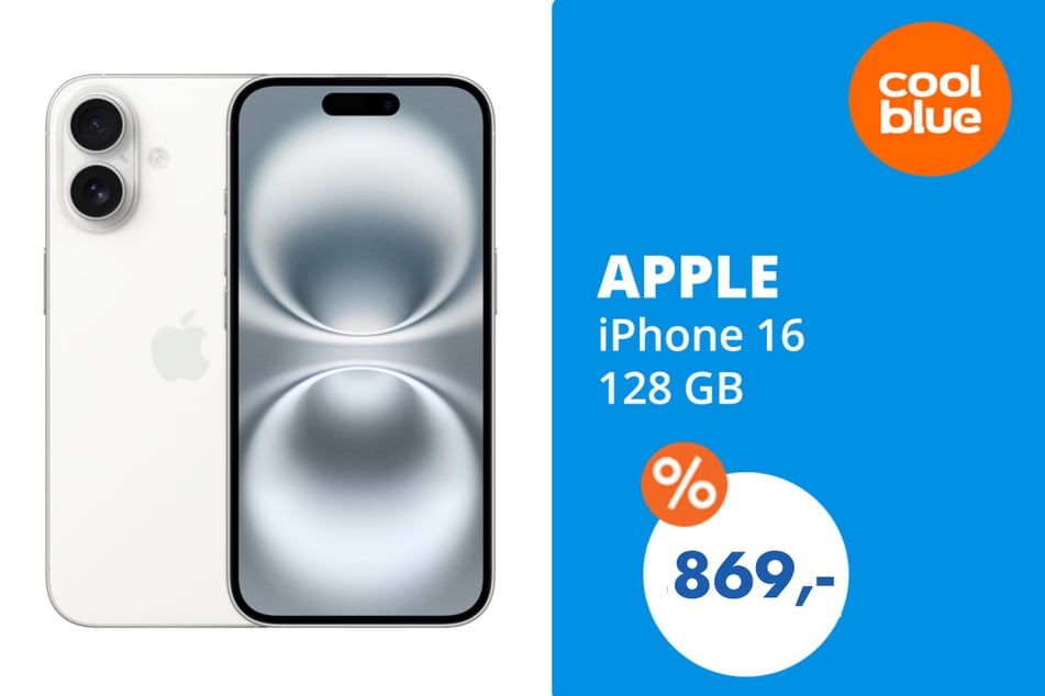 Das Apple iPhone 16 128 GB für 869 Euro.