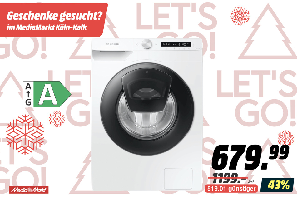 Samsung-Waschmaschine für 679,99 statt 1.199 Euro.