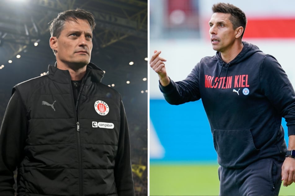 Alexander Blessin (51, l.) und Marcel Rapp (45) freuen sich, sich am Freitagabend als Trainer erstmalig in der 1. Bundesliga gegenüberzustehen.