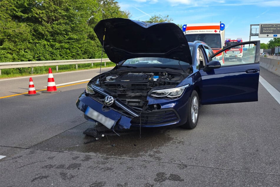 Unfall A5: Unfall im Berufsverkehr: Stau auf der A5 bei Weinheim
