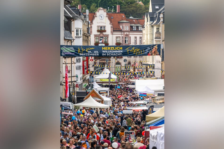 2023 war das größte sächsische Volksfest in Aue über die Bühne gegangen. Künftig soll das Fest nur noch alle zwei Jahre stattfinden.