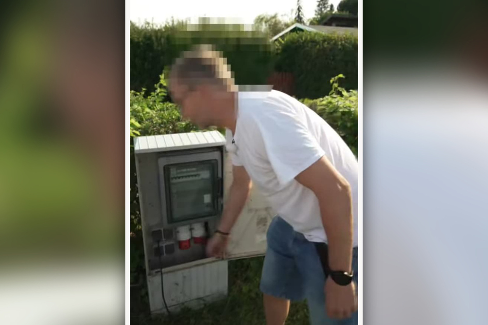 Der Täter hat den Stromkasten der Kleingartenanlage angezapft.