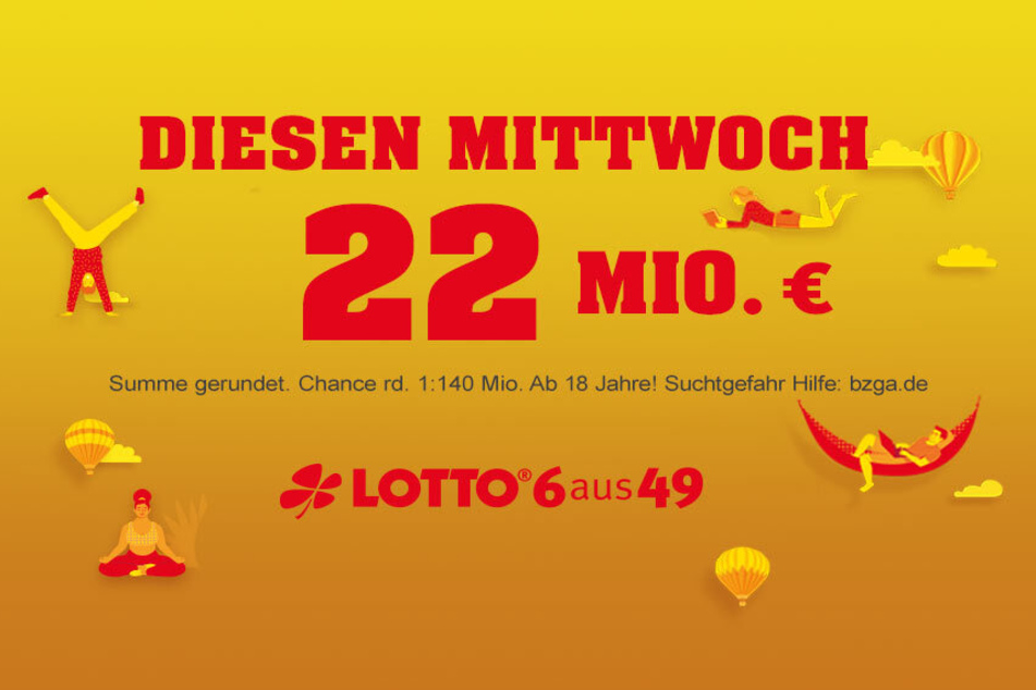LOTTO 6aus49: Diesen Mittwoch (30.8.) liegen 22 Millionen Euro im Jackpot.