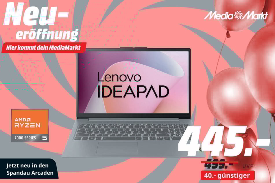 Lenovo-Notebook für 445 statt 499 Euro.