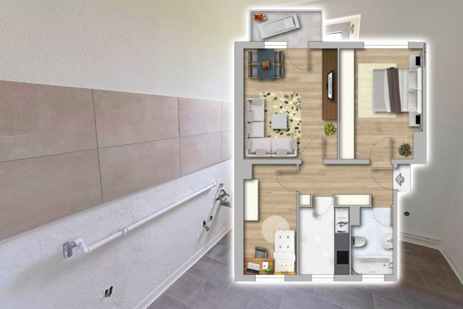 In Merseburg ist diese sanierte 3-Raum-Wohnung mit Balkon gerade frei