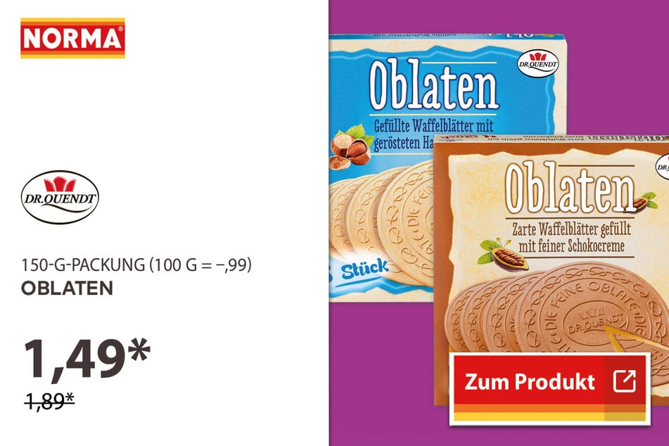 Oblaten für 1,49 Euro