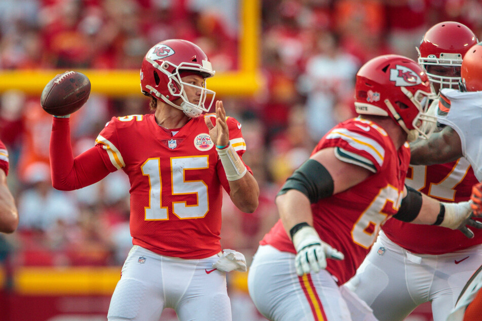 Chiefs quarterback Patrick Mahomes threw for three touchdowns and ran for another as Kansas City beat Cleveland on Sunday.