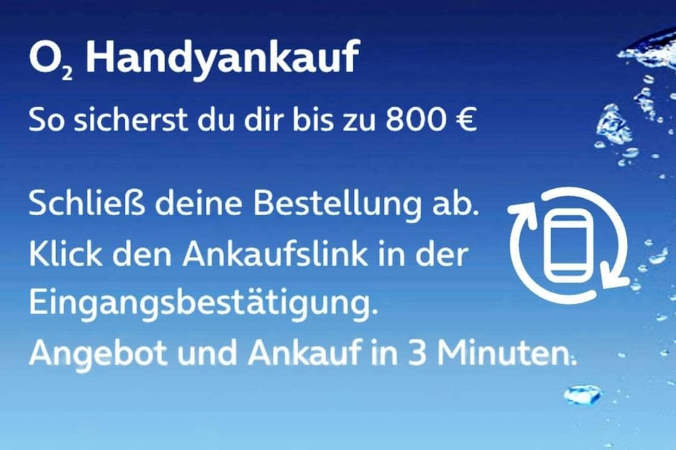 Mit dem o2 Handyankauf bis zu 800 Euro zusätzlich sichern.