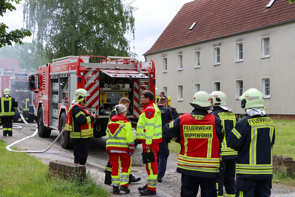 In Lauchhammer brannte es am Donnerstag in einem Mehrfamilienhaus.