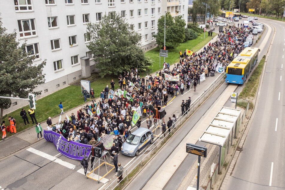 Laut Veranstalter waren 1000 Teilnehmer am Demo-Zug beteiligt.